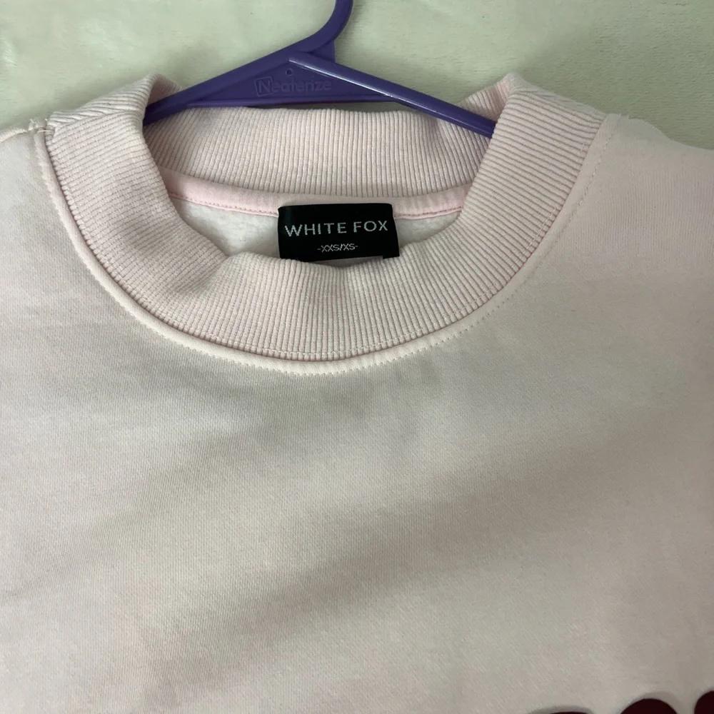White Fox Pink Sweatshirt - Picture 2 of 2